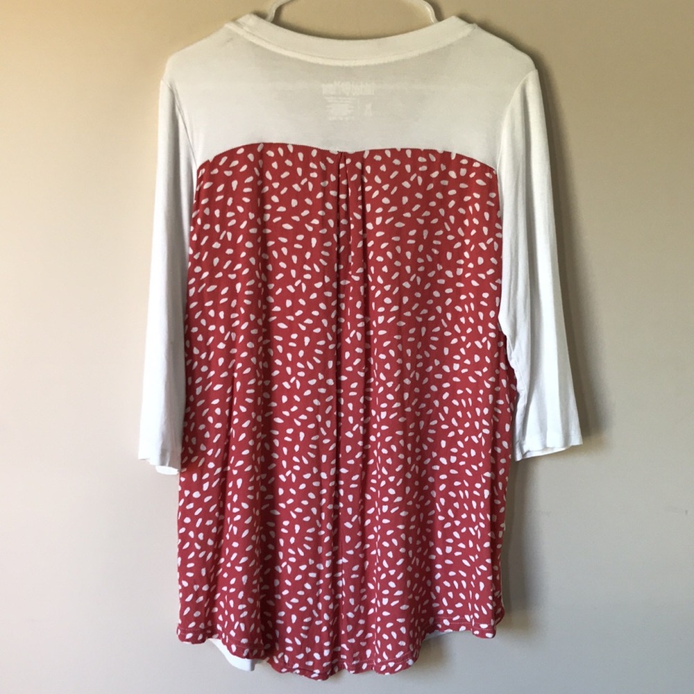 Latched Mama White and Rust Printed Back Contrast Raglan Sweatshirt - Picture 3 of 5